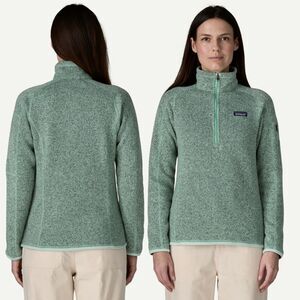 NWOT Patagonia Better Sweater 1/4-Zip Fleece "Thin Ice" Green Size M